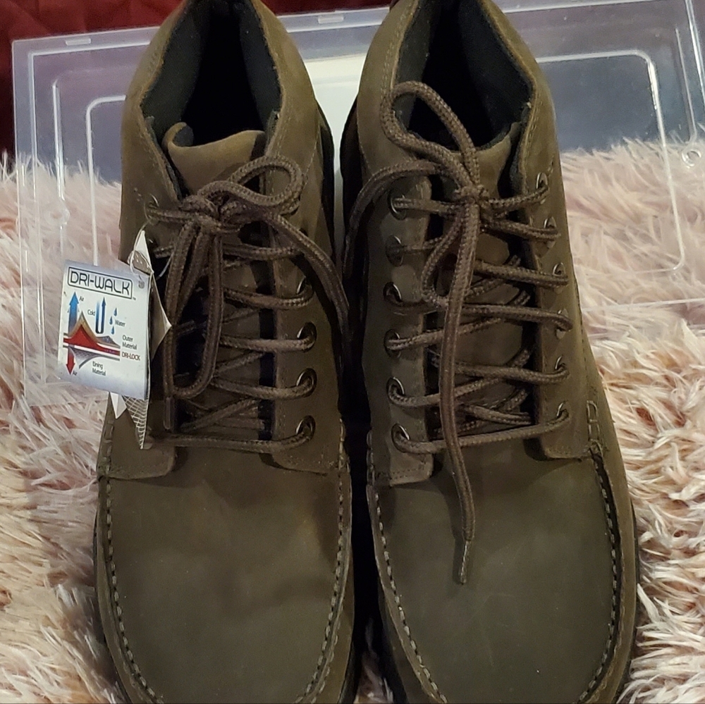 Mens New Abeo Waterproof Dri-Walk Deep Olive Lace-up Boot/Shoes 9.5 M
